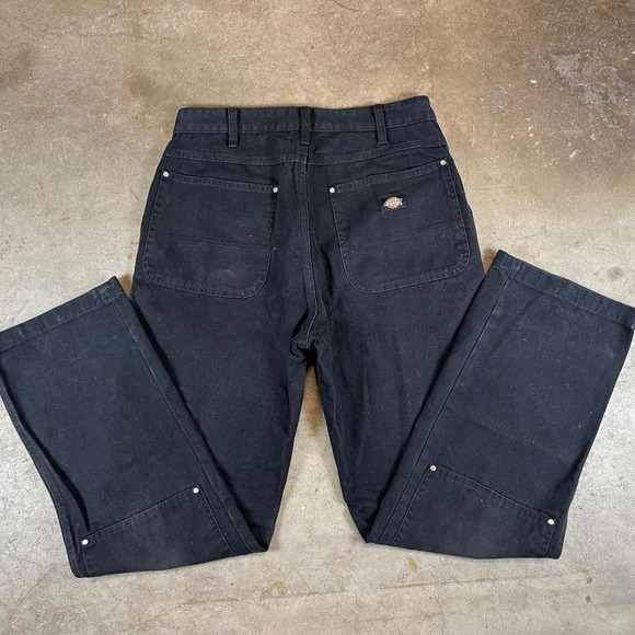 Black Dickies double kneed carpenter jeans with a relaxed fit - Picture 1 of 8